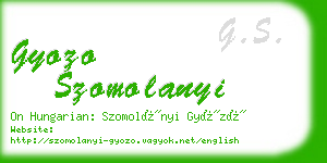 gyozo szomolanyi business card